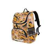 Orange Tigerpaw Stars Flowers Specks Kids Toddler Backpack for Boys & Girls 1 PC School Travel Simple Modern Backpack for Teens Men Women Schoolbag Bookbags for Elementary Middle Preschool