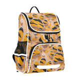 Orange Tigerpaw Stars Flowers Specks Kids Toddler Backpack for Boys & Girls 1 PC School Travel Simple Modern Backpack for Teens Men Women Schoolbag Bookbags for Elementary Middle Preschool