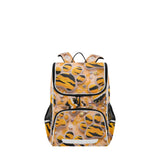 Orange Tigerpaw Stars Flowers Specks Kids Toddler Backpack for Boys & Girls 1 PC School Travel Simple Modern Backpack for Teens Men Women Schoolbag Bookbags for Elementary Middle Preschool