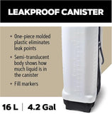 Oregon Backpack Pressure Garden Chemical/Weed Killer Sprayer with Lance and 4 Adjustable Spray Nozzles, 16 Liters, Knapsack Wearable Gardening Accessories