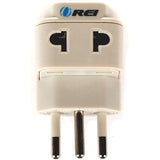 OREI US to Brazil Plug Adapter - Type N Travel Adapter for Brazil - Universal 2 in 1 - CE Certified - RoHS Compliant - White (DB - 11C)