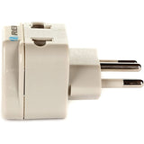OREI US to Brazil Plug Adapter - Type N Travel Adapter for Brazil - Universal 2 in 1 - CE Certified - RoHS Compliant - White (DB - 11C)