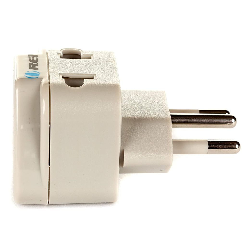 OREI US to Brazil Plug Adapter - Type N Travel Adapter for Brazil - Universal 2 in 1 - CE Certified - RoHS Compliant - White (DB - 11C)