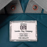ORI LONDON Medium Tote Bag Backpack - Nylon Tote Backpack for Women & Men with Wide Mouth, Chunky Zippers, Multiple Pockets, Adjustable Straps - The Bantry, Teal Backpack, 15.75x 11.81x 4.72
