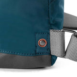 ORI LONDON Medium Tote Bag Backpack - Nylon Tote Backpack for Women & Men with Wide Mouth, Chunky Zippers, Multiple Pockets, Adjustable Straps - The Bantry, Teal Backpack, 15.75x 11.81x 4.72