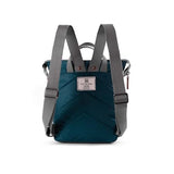 ORI LONDON Medium Tote Bag Backpack - Nylon Tote Backpack for Women & Men with Wide Mouth, Chunky Zippers, Multiple Pockets, Adjustable Straps - The Bantry, Teal Backpack, 15.75x 11.81x 4.72