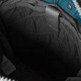 ORI LONDON Medium Tote Bag Backpack - Nylon Tote Backpack for Women & Men with Wide Mouth, Chunky Zippers, Multiple Pockets, Adjustable Straps - The Bantry, Teal Backpack, 15.75x 11.81x 4.72