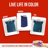 ORI LONDON Travel Backpack - Large Water - Resistant Nylon Rolltop Laptop Backpack for Men & Women - The Finchley - Moss
