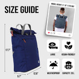 ORI LONDON Travel Backpack - Large Water - Resistant Nylon Rolltop Laptop Backpack for Men & Women - The Finchley - Moss