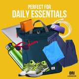 ORI LONDON Travel Backpack - Large Water - Resistant Nylon Rolltop Laptop Backpack for Men & Women - The Finchley - Moss