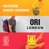 ORI LONDON Travel Backpack - Large Water - Resistant Nylon Rolltop Laptop Backpack for Men & Women - The Finchley - Moss