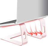 Orionstar Ergonomic Laptop Stand, Premium 5mm Aluminum Riser for 10 - 15.6 Inch Notebook Computer, Tool - Free Detachable Elevator Holder for Desk Office, Sturdy Riser for Eye - Level Neck Relief (Pink)
