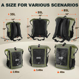 OSAH DRYPAK Waterproof Backpack Dry Bag 35L/55L/85L – Heavy Duty Roll - Top Hiking Backpack for Travel, Kayaking, Boating, Camping, Rafting and Fishing