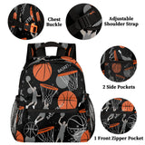 OSAM SPACE Basketball Player Backpack for Boy Cool Dunk Small Backpack 12 Inche for Kids,Toddler Back pack with Chest Strap