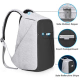 oscaurt Anti Theft Backpack 15.6 Inch Laptop Travel Backpack with Hidden Zipper and USB Charging Port Waterproof Business Computer Bag for Men & Women