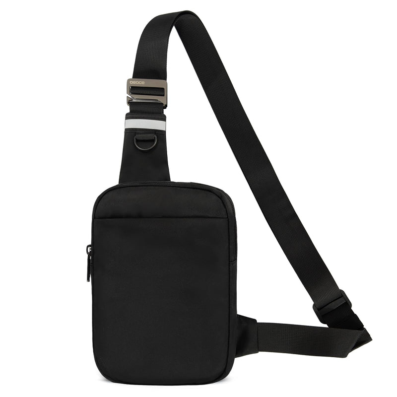 OSOCE Small Sling Bag for Men and Women with RFID Pocket, Anti Theft Crossbody Chest Bag Casual Travel Bag for Hiking,Black,Small