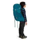 Osprey Ace 38L Kids' Backpacking Backpack, Blue Spikemoss/Deep Peyto | Osprey Backpacks