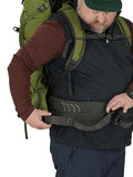 Osprey Aether 65L Men's Backpacking Backpack, Black, L/XL, Extended Fit | Osprey Backpacks