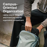 Osprey Astronova Campus Laptop Backpack - Lightweight Everyday Bag with Laptop Sleeve and Bottle Pockets, Earl Grey | Osprey Backpacks