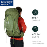 Osprey Atmos AG 50L Men's Backpacking Backpack, Venturi Blue, L/XL | Osprey Backpacks