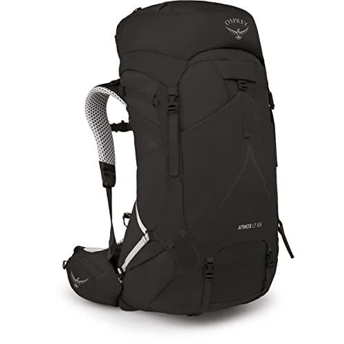 Osprey Atmos AG LT 65L Men's Backpacking Backpack, Black, L/XL | Osprey Backpacks
