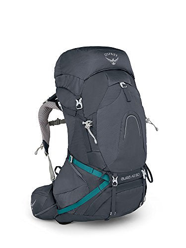 Osprey Aura AG 50L Women's Backpacking Backpack, Vestal Grey, X-Small | Osprey Backpacks