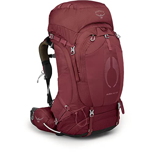 Osprey Aura AG 65L Women's Backpacking Backpack, Berry Sorbet Red, WM/L | Osprey Backpacks