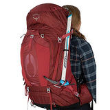 Osprey Aura AG 65L Women's Backpacking Backpack, Berry Sorbet Red, WM/L | Osprey Backpacks