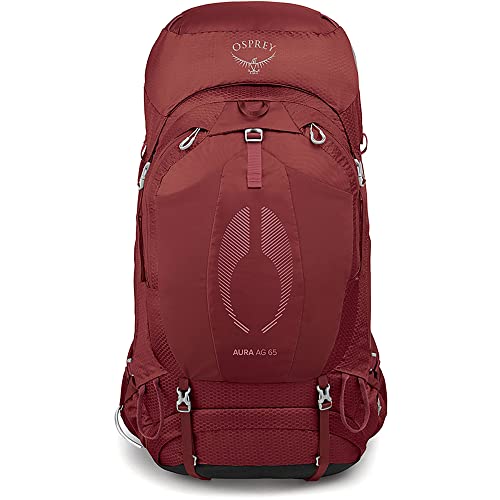 Osprey Aura AG 65L Women's Backpacking Backpack, Berry Sorbet Red, WM/L | Osprey Backpacks