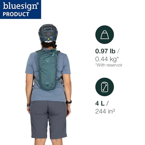 Osprey Berm 4L Biking Backpack with Hydraulics Reservoir - Lightweight Hydration Backpack for Men and Women, Cascade Blue | Osprey Backpacks