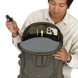 Osprey Comet Laptop Backpack - Dual Compartment Commuter Bag for Laptop & Everyday Essentials, Phantom Grey Heather | Osprey Backpacks