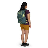 Osprey Daylite Plus Commuter Backpack - Everyday Pack with Laptop Sleeve, Bottle Pockets, and Extra Storage, Fuzzy Window Print/Torrent Blue | Osprey Backpacks
