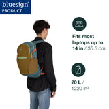 Osprey Daylite Plus Earth Commuter Backpack for Men and Women, Dark Charcoal/Blue Flame