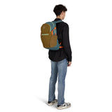 Osprey Daylite Plus Earth Commuter Backpack for Men and Women, Dark Charcoal/Blue Flame