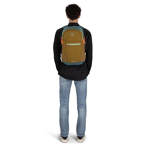 Osprey Daylite Plus Earth Commuter Backpack for Men and Women, Dark Charcoal/Blue Flame