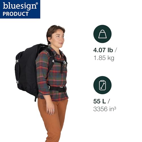 Osprey Fairview 55L Women's Travel Backpack - Carry On Bag with Personal Item Sized Detachable Daypack, Cascade Blue-Torrent Blue | Osprey Backpacks