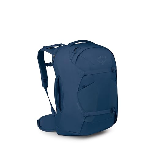 Osprey Farpoint 40L Men's Travel Backpack - Carry On Bag with Laptop Sleeve and Toiletry Pocket, Antique Blue | Osprey Backpacks