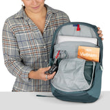 Osprey Farpoint Fairview Travel Daypack for Men and Women - Carry On Personal Item Backpack with Laptop Sleeve, Black