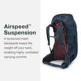 Osprey Farpoint Trek 55L Men's Travel Backpack, Muted Space Blue | Osprey Backpacks