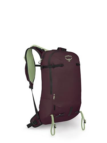 Osprey Firn 18L Ski and Snowboard Backpack, Elderberry Purple/Peppermint Green, Medium/Large | Backpacks4Less