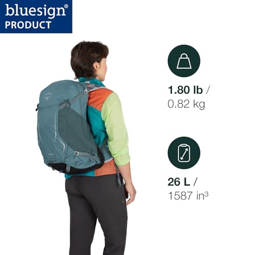 Osprey Hikelite 26L Durable Hiking Backpack - Travel Daypack with Rain Cover for Men and Women, Raven Black | Osprey Backpacks