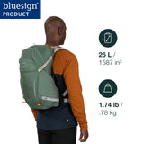 Osprey Hikelite 26L Hiking Backpack for Men and Women - Lightweight Daypack with Breathable Backpanel and Raincover - Ideal for Day Hikes, Travel, and Everyday Use in Any Weather, Pine Leaf Green