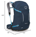 Osprey Hikelite 28L Lightweight Hiking Backpack - Durable Travel Daypack with Rain Cover for Men and Women, Atlas Blue, M/L | Osprey Backpacks