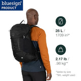 Osprey Hikelite 28L Lightweight Hiking Backpack - Durable Travel Daypack with Rain Cover for Men and Women, Atlas Blue, M/L | Osprey Backpacks