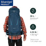 Osprey Kestrel 38L Men's Backpacking Backpack, Bonsai Green, L/XL | Osprey Backpacks