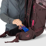 Osprey Kyte LT 28L Women's Backpacking Backpack - Lightweight Hiking & Travel Bag with Waterproof Raincover, Graphite Purple | Osprey Backpacks