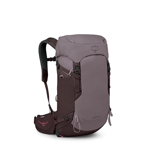 Osprey Kyte LT 28L Women's Backpacking Backpack - Lightweight Hiking & Travel Bag with Waterproof Raincover, Graphite Purple | Osprey Backpacks