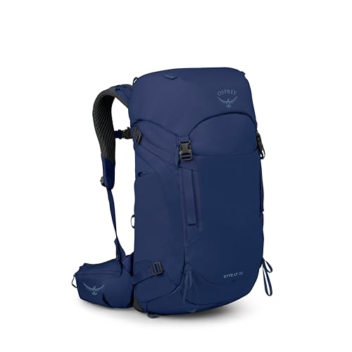 Osprey Kyte LT 35L Women's Backpacking Backpack - Lightweight Hiking & Travel Bag with Waterproof Raincover, Serenity Blue | Osprey Backpacks