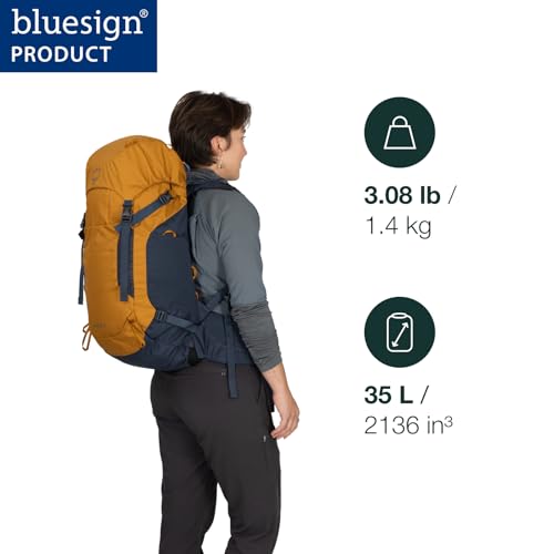 Osprey Kyte LT 35L Women's Backpacking Backpack - Lightweight Hiking & Travel Bag with Waterproof Raincover, Serenity Blue | Osprey Backpacks