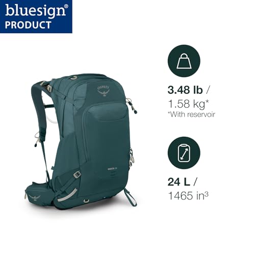 Osprey Manta 24L Men's Hiking Backpack with Hydraulics Reservoir - Hydration Pack with Water Bladder, Dark Charcoal | Osprey Backpacks